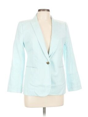 ‼️J. Crew Blue Linen Cotton Petite Blazer Jacket Size 10P